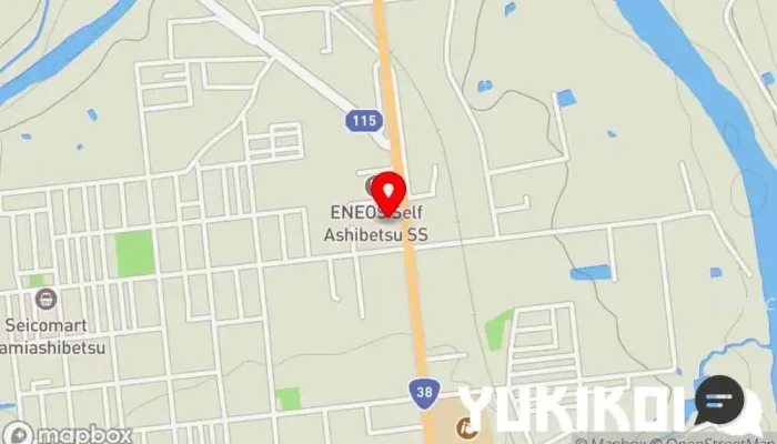の地図 BENTO花いち テイクアウト で 芦別市
