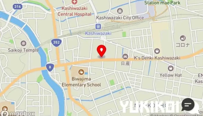 の地図 Caféレストラン ガスト 柏崎店 ファミリー レストラン, 朝食レストラン, 日本式洋食レストラン, 宅配/出前, テイクアウト, レストラン, 洋食レストラン で 柏崎市