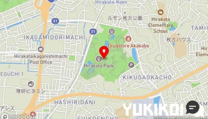の地図 Dear～ ひらかたパーク店 テイクアウト, レストラン で 枚方市