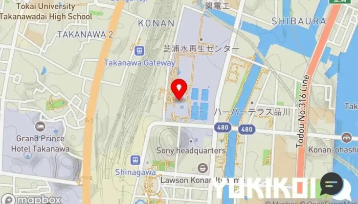 の地図 GMC品川BBQ＆ビアガーデン 品川シーズンテラス バーベキュー店 で 港区