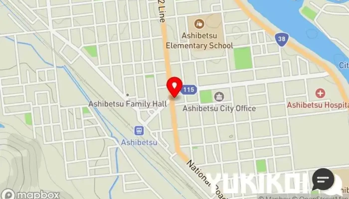 の地図 GYORO GYORO 本店 居酒屋 で 芦別市