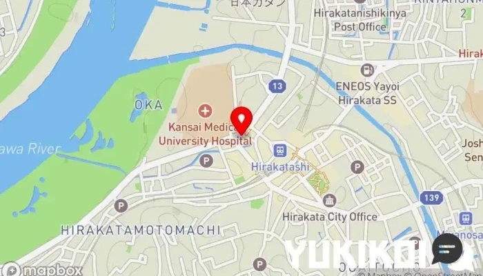 の地図 Hawaiian BBQ HULICHIKI ハワイアンバーベキューフリチキ ハワイ料理店, コーヒー スタンド, ハンバーガー店 で 枚方市
