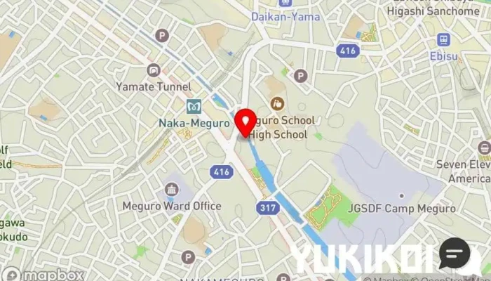 の地図 HUIT レストラン で 目黒区