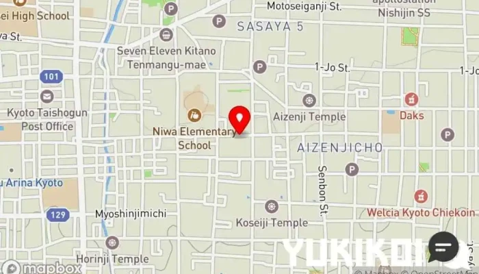 の地図 ITADAKIZEN KYOTO ビーガン料理店 で 京都市