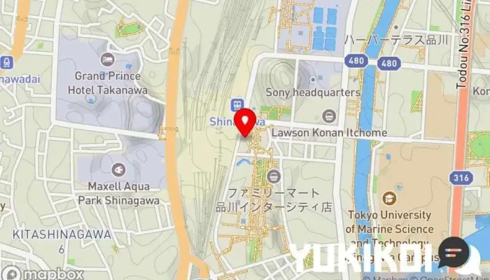 の地図 IVO ホームズパスタ トラットリア 品川店 イタリア料理店, レストラン, 洋食レストラン で 港区