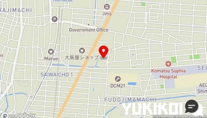 の地図 Meat&Treat EPIC 焼肉店 で 小松市