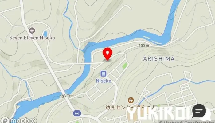 の地図 Niseko farms 味楽屡ゆきや(GF･DF･V+･WF･NG･GF･V･O･MuslimFriendly) 和食店, カフェ・喫茶, キッズカフェ, 鍋料理店, 昼食専門レストラン, 麺類専門店, 米販売店 で ニセコ町
