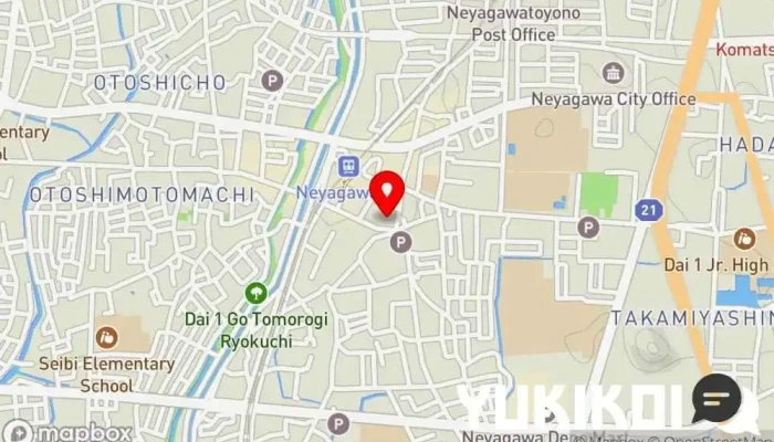 の地図 SANPA食堂 韓国料理店 で 寝屋川市
