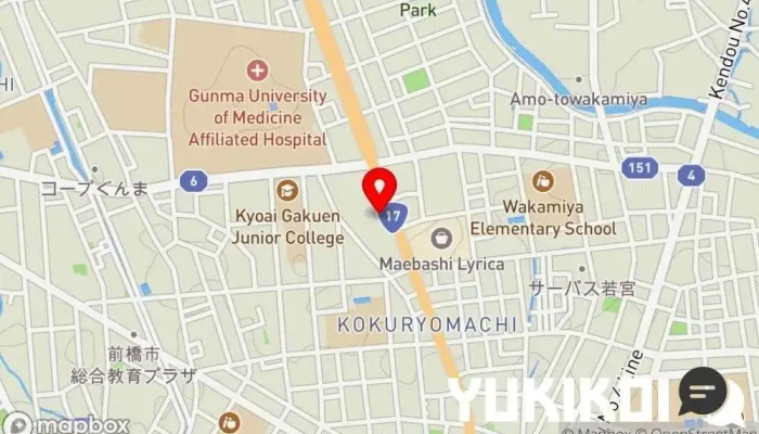 の地図 Tamanna (タマンナ) インド料理店 で 前橋市