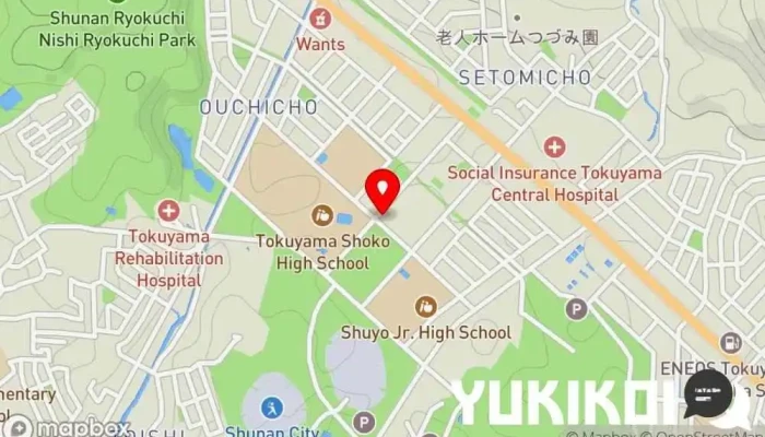 の地図 UDON陽（ひなた） うどん屋 で 周南市