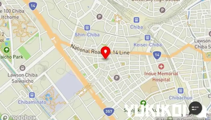 の地図 UMIラボ 千葉店 イタリア料理店, ビストロ, カフェ・喫茶, レストラン, シーフード・海鮮料理店 で 千葉市