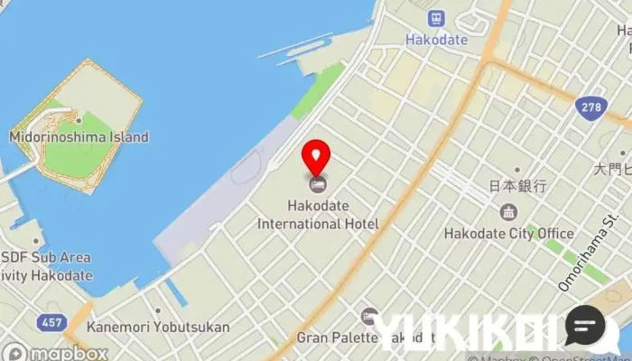 の地図 VUE MER (ビュメール) 鉄板焼き店, ホテル, 肉料理店, レストラン で 函館市