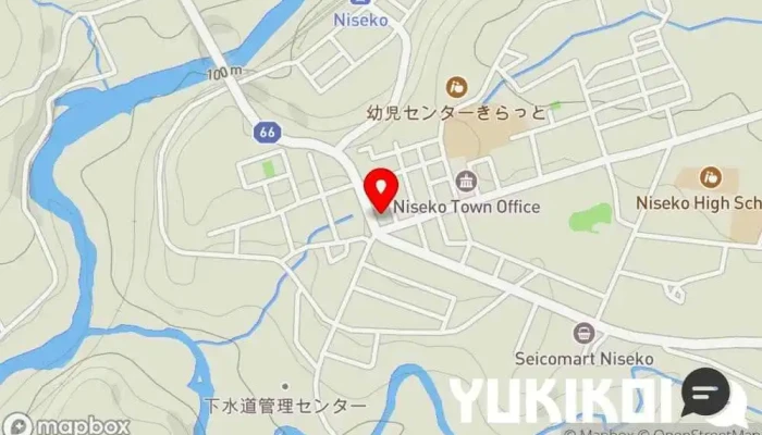 の地図 YY DINER ファースト フード店 で ニセコ町