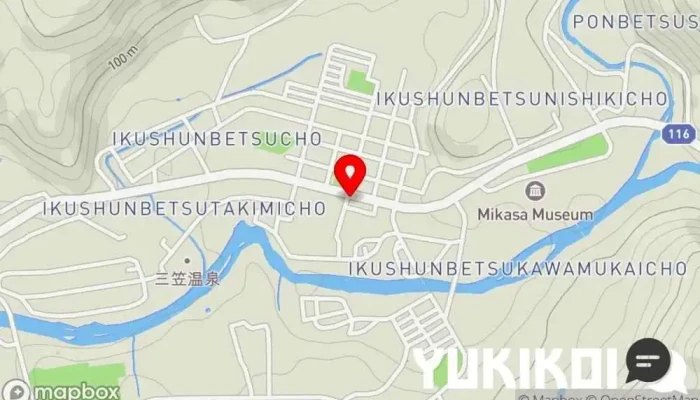 の地図 あいすの杜 テイクアウト で 三笠市