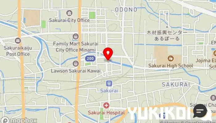 の地図 いにしえ茶屋 麺類専門店, カフェテリア で 桜井市