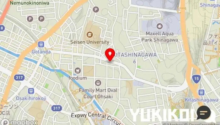 の地図 いの瀬 寿司店, 和食店 で 品川区