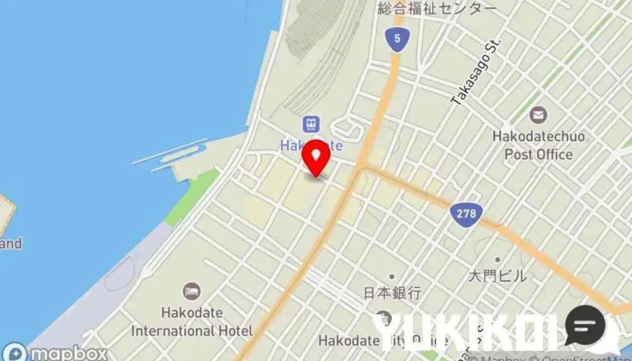 の地図 うに専門店世壱屋 函館朝市店 和食店 で 函館市