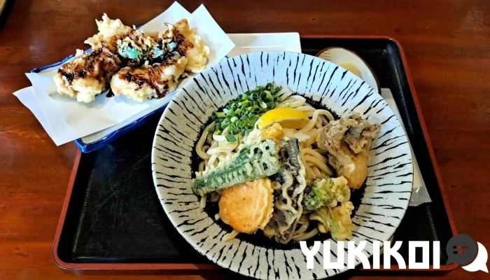おうどんcafe 寶月 ホウヅキ 天ぷら - 倶知安町