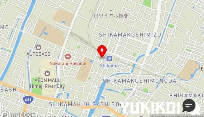 の地図 おおにし 鉄板焼き店, 和食店, お好み焼き店 で 姫路市