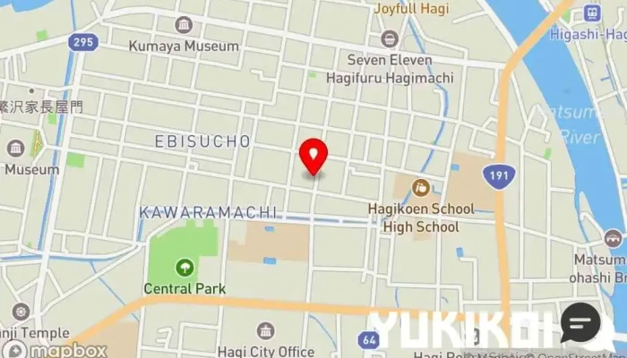 の地図 おっちゃん 鉄板焼き店, お好み焼き店 で 萩市