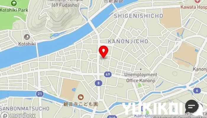 の地図 お料理 こも田 会席・懐石料理店, 純和食店 で 観音寺市