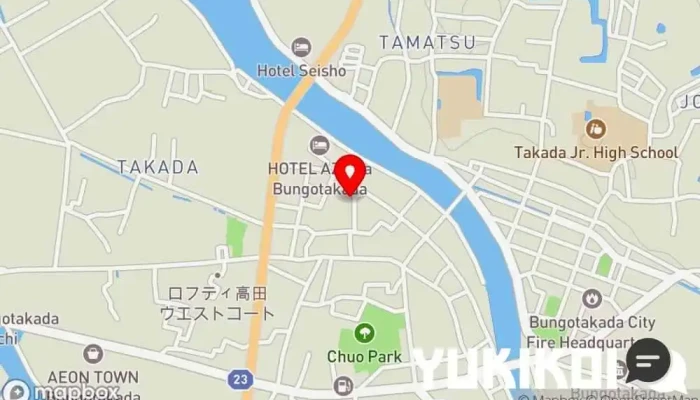の地図 お食事処 城下町 定食屋 で 豊後高田市