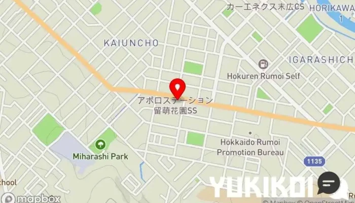 の地図 お食事処 波乃家 定食屋 で 留萌市