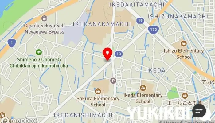 の地図 かごの屋 寝屋川店 和食店 で 寝屋川市