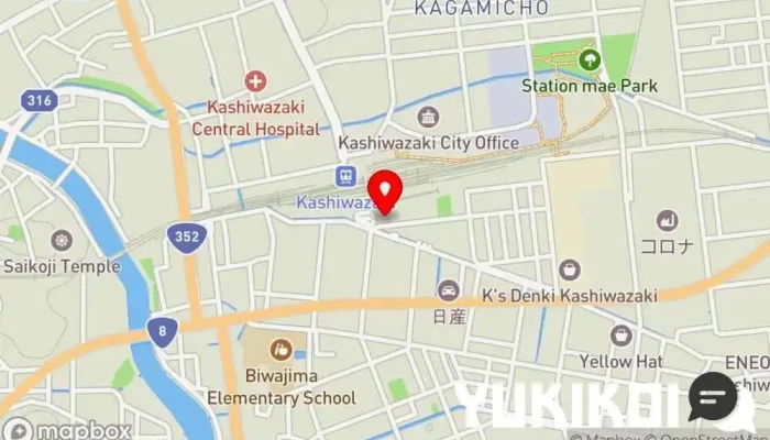 の地図 かしわざき中華食堂 竜王 中華料理店 で 柏崎市
