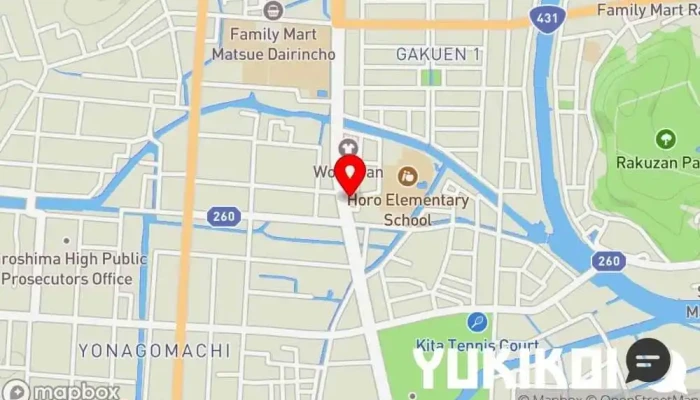 の地図 から好し 松江北田町店 日本式洋食レストラン, 定食屋, 鶏料理店, ファミリー レストラン, 和食店, テイクアウト で 松江市