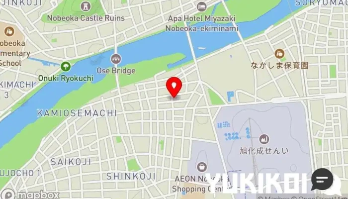 の地図 くらもと 和食店 で 延岡市