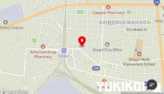 の地図 くらや 和食店 で 塩尻市