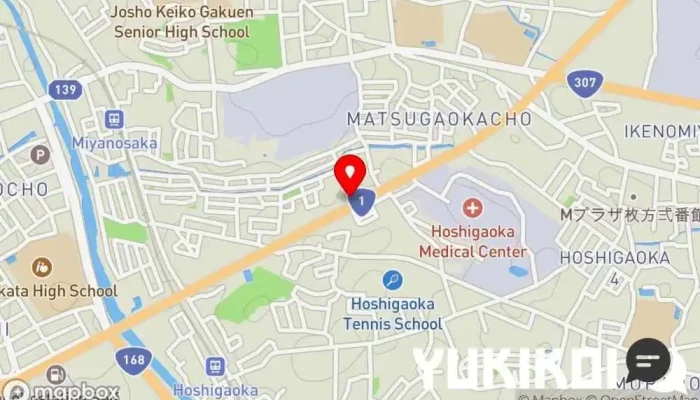 の地図 くら寿司 枚方宮之阪店 回転寿司店, ファミリー レストラン, テイクアウト, レストラン, 寿司店, テイクアウト寿司店 で 枚方市