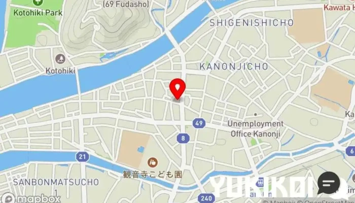 の地図寿司店, 和食店 くろだ寿司店 en 観音寺市 の地図 くろだ寿司店 寿司店, 和食店 で 観音寺市
