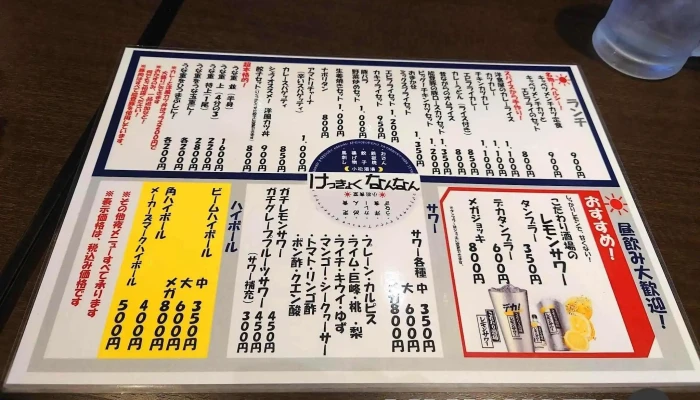 けっきょくなんなん 小松店 -  メニュー - 小松市