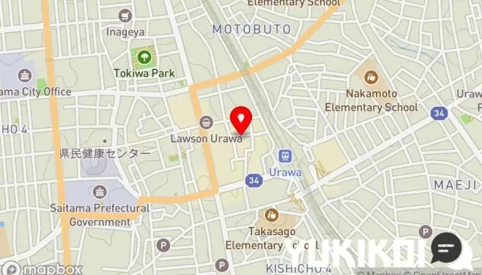 の地図 けむり浦和本店 居酒屋, 宴会場, 鶏料理店, 創作料理店, 和食店, 肉料理店, モダン居酒屋レストラン, レストラン, シーフード・海鮮料理店, 軽食店 で さいたま市