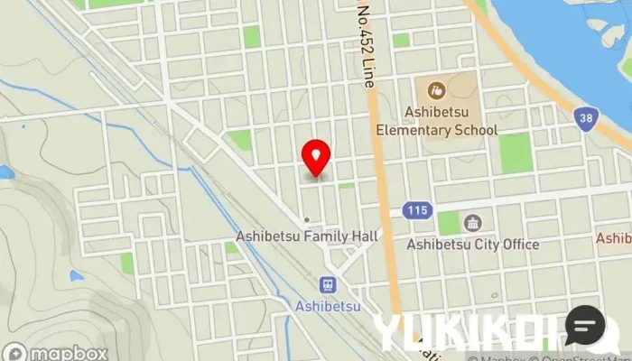 の地図 さつき 軽食店 で 芦別市