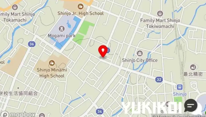の地図 さらしな 蕎麦店 で 新庄市