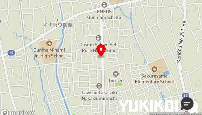 の地図 しゃぶ葉 群馬町店 しゃぶしゃぶレストラン, ファミリー レストラン, 鍋料理店, 和食店, テイクアウト で 高崎市