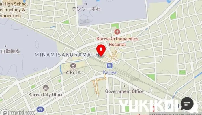 の地図居酒屋, 和食店, 肉料理店, 寿司店 じゅげむ 刈谷駅前店 en 刈谷市 の地図 じゅげむ 刈谷駅前店 居酒屋, 和食店, 肉料理店, 寿司店 で 刈谷市
