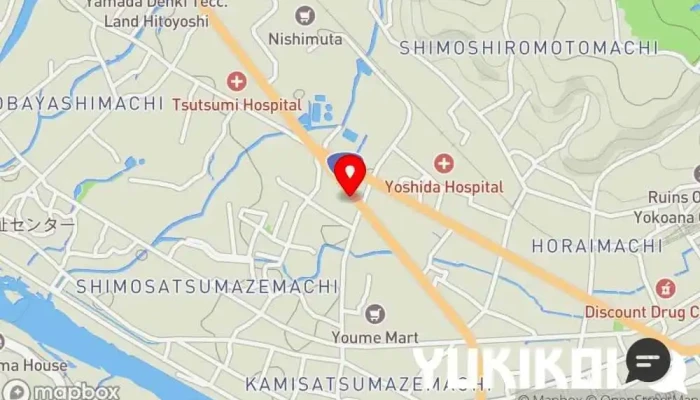 の地図 すき家 219号人吉店 牛丼屋, 朝食レストラン, 定食屋, コーヒーショップ・喫茶店, ファミリー レストラン, ファースト フード店, カレー店, 和食店, テイクアウト, レストラン で 人吉市