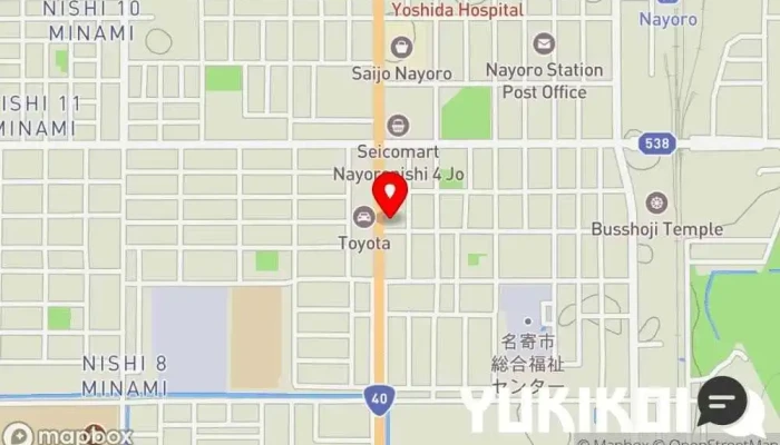 の地図 すき家 40号名寄店 牛丼屋, 朝食レストラン, 定食屋, コーヒーショップ・喫茶店, ファミリー レストラン, ファースト フード店, カレー店, 和食店, テイクアウト, レストラン で 名寄市