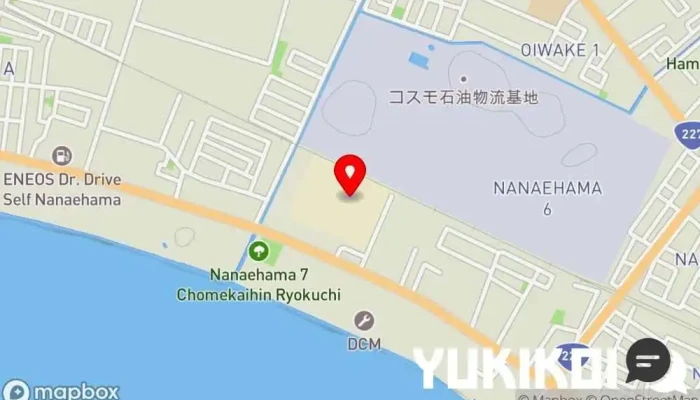 の地図 すしまる 函館七重浜店 回転寿司店, テイクアウト寿司店 で 北斗市