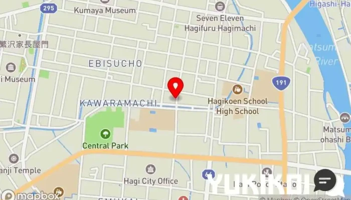 の地図 すし喜 寿司店 で 萩市