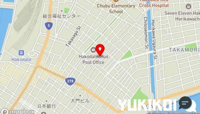 の地図 すし雅 寿司店 で 函館市