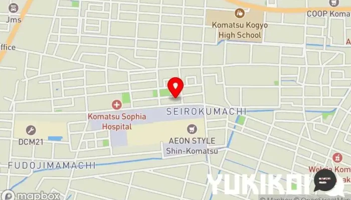 の地図 すし食いねぇ!小松沖店 回転寿司店 で 小松市