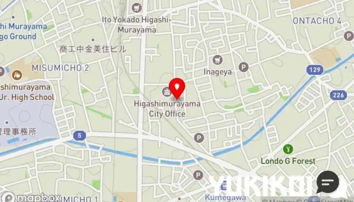 の地図 すぱいす ラーメン屋 で 東村山市