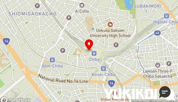 の地図 そばいち ペリエ千葉 蕎麦店 で 千葉市