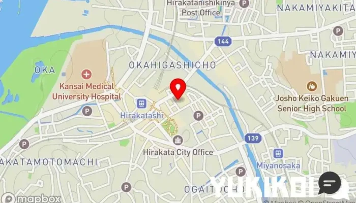の地図 たこ柾 居酒屋 で 枚方市