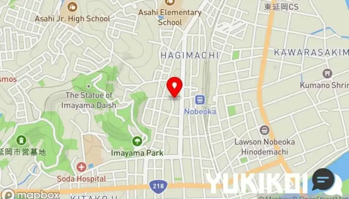 の地図 てっちゃん寿司 寿司店 で 延岡市